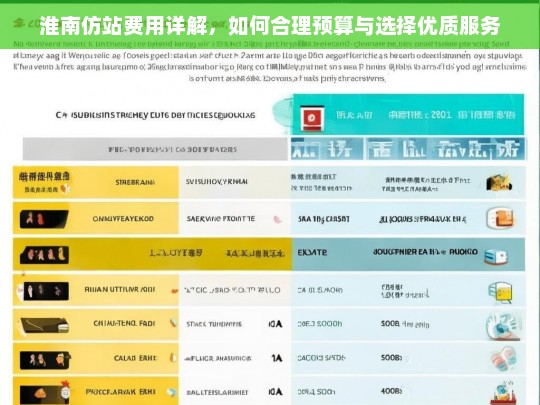 淮南仿站费用详解，如何合理预算与选择优质服务