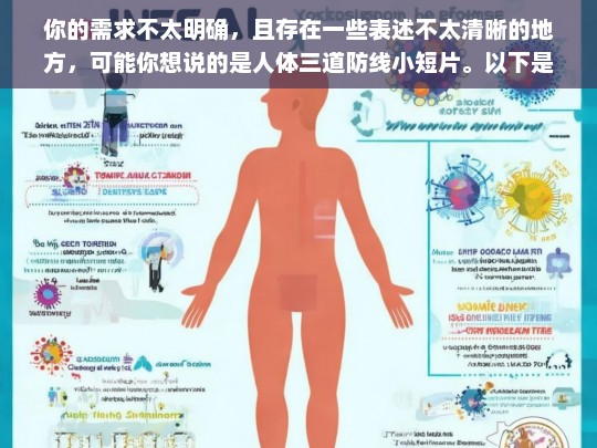 你的需求不太明确，且存在一些表述不太清晰的地方，可能你想说的是人体三道防线小短片。以下是一篇关于此主题的文章，你可以根据实际情况进行调整和修改。