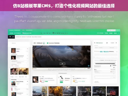 仿B站模板苹果CMS，打造个性化视频网站的最佳选择